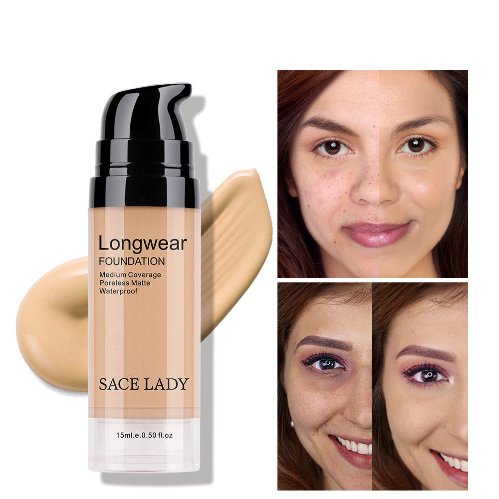 Liquid Foundation Natural Concealer Long Lasting Moisturizing Waterproof Sweat