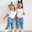 Girls Jeans Kids Fashion Print Denim Long