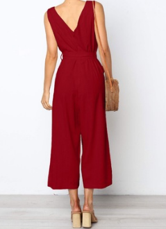 Women  Cotton halter straps jumpsuit