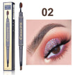 Toothbrush head double eyebrow pencil