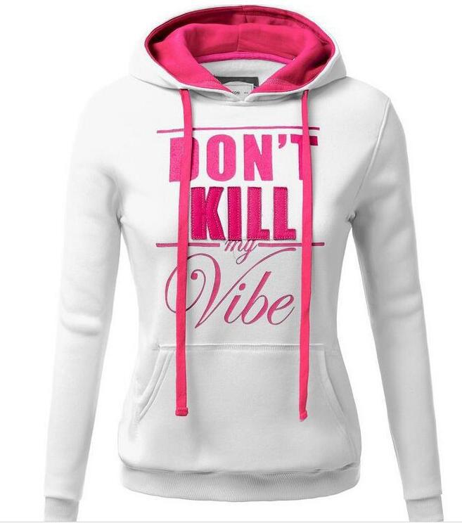 Hooded Long-sleeved Slim-fit Letter T Blood Sweater Women's Clothing