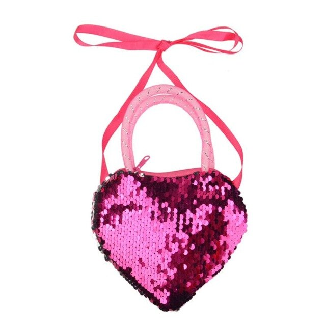 Cute Heart Shape Girls Kids Purse Handbag