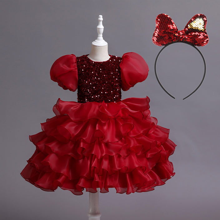 Kids Tutu Birthday Princess Party Dress