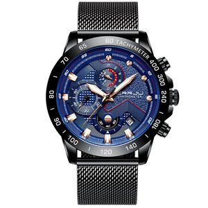 Multi-function six-needle stainless steel watch