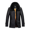 Leather men's short fur coats, daddy, mane, inner jacket, overcoat