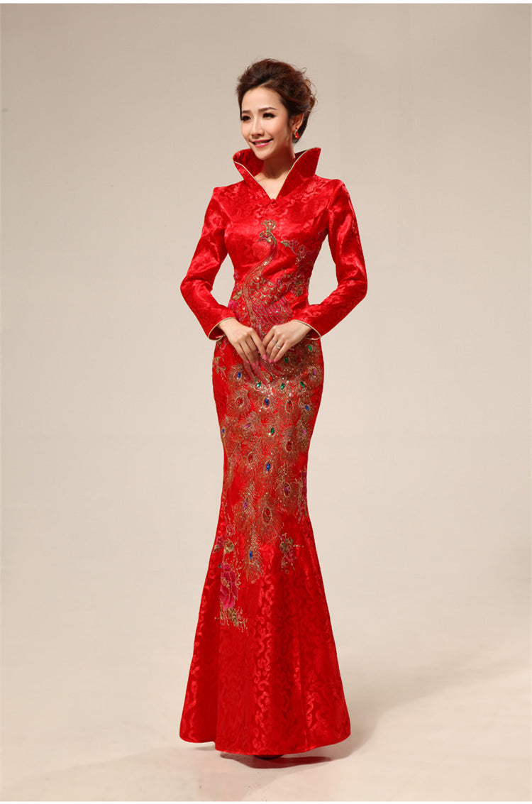 New wedding dress bride wedding cheongsam