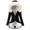 Hooded Drawstring Plush Jacket Women