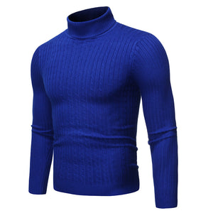 Sweater Twist Knit Sweater Slim-fit High Neck Knit