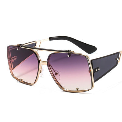 Retro Metal Big Frame Sunglasses Popular In Europe And America