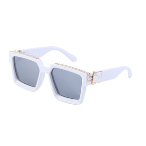 Diamond-studded Big Square Sunglasses Women