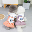 Solid Color Big Flower Lapel Dog Skirt