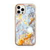 Mosaic Marble Pattern Flower Transparent Phone Case