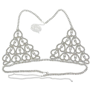 Body Chain Rhinestone Luxury Lingerie Set Ins Net Red Nightclub Love