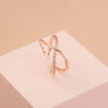 Zircon Cross Brass Ring Adjustable