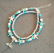 Yoga Anklet Turtle Bracelet Beach Pendant Starfish Pearl Retro Turtle Anklet