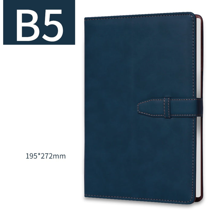 Business Notebook Soft Leather Office Diary Thickened Meeting Recorder Notepad Custom