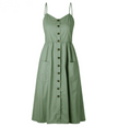 Suspender Button Pocket Halter Dress