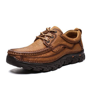 Suede Leather Lace-up Outdoor Casual Shoes Men's Big Toe Shoes