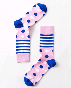 Contrast men's personality cotton socks geometric stockings