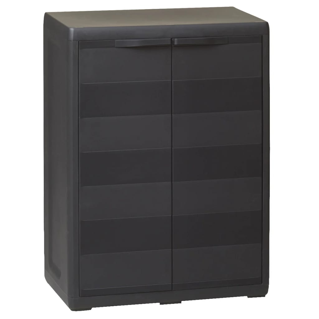 Garden Storage Cabinet with 4 Shelves Black