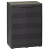 Garden Storage Cabinet with 4 Shelves Black