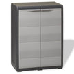 Garden Storage Cabinet with 4 Shelves Black