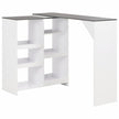 Bar Table with Moveable Shelf White 54.33