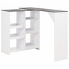 Bar Table with Moveable Shelf White 54.33