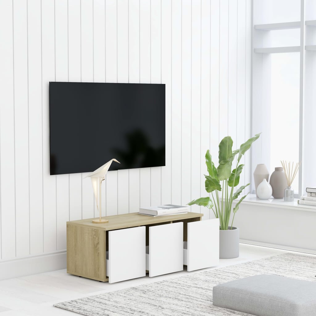 TV Cabinet White 31.5