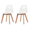 Dining Chairs 2 pcs White Plastic