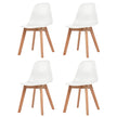 Dining Chairs 2 pcs White Plastic