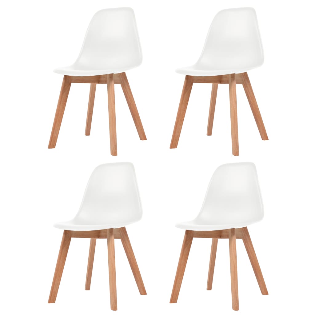 Dining Chairs 2 pcs White Plastic