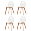 Dining Chairs 2 pcs White Plastic