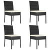 Garden Dining Chairs 2 pcs Poly Rattan Black