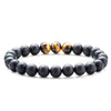 Tiger eye couple bracelets matte black agate beads bracelet