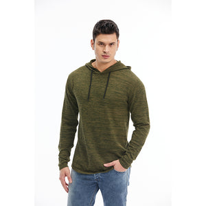 Long Sleeve Men Hoodies Autumn & Spring Pullover Elastic Hooded Men Sweatshirt