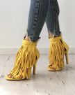 Women's Fringed High Heel Sandals Fashion High Heels