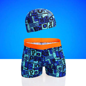 Children's Wide Waist Comfortable Swimming Trunks Swimming  Set