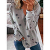 Star Print Long Sleeve Pullover Women's Sweatshirt