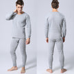 Men Round Neck Warm Pajamas Suit cotton