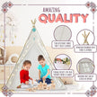 LARGE Indian Teepee Tent Play House For Kids Children Bedroom