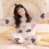 Girls' Pajamas Flannel Thickened Warm Big Kids Suit Coral Fleece Children's Home Service