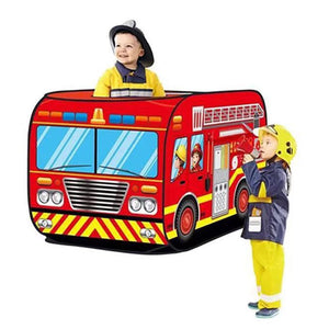 Indoor And Outdoor Car Fire Truck Play House Children's Folding Tent Toy