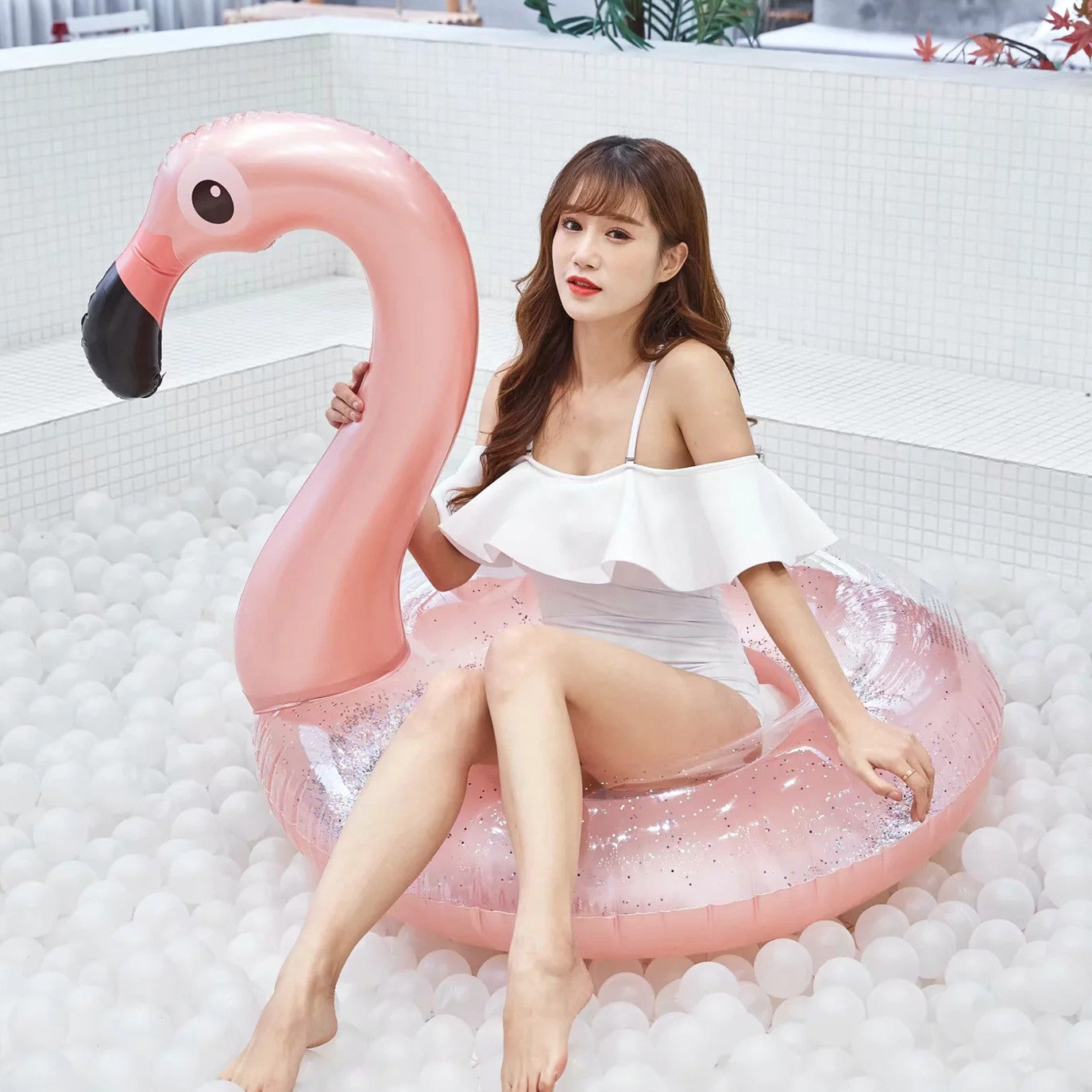 Flamingo Swimming Ring Floating Donut Summer Outdoor Activities Beach Party Inflatable Swimming Pool Toys