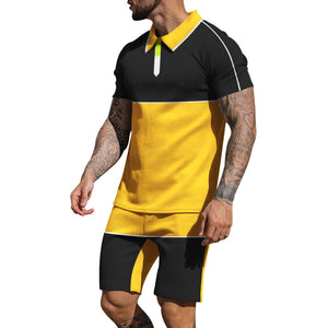 Men's Summer Sports Set Color Block