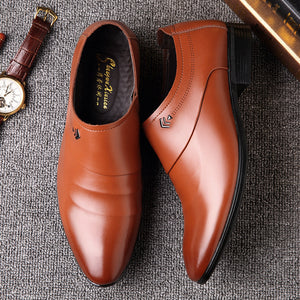 Formal Wear Youth Casual Summer Breathable Men's British Leather Shoes