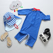 Children's Navy Striped Swimsuit Kids Surfing Suit Spa Set