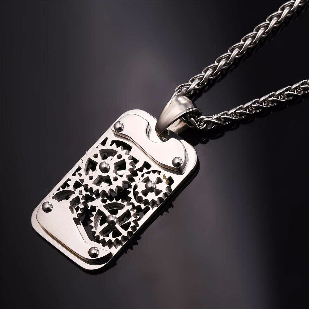 Simple Retro Stainless Steel Necklace For Men And Women