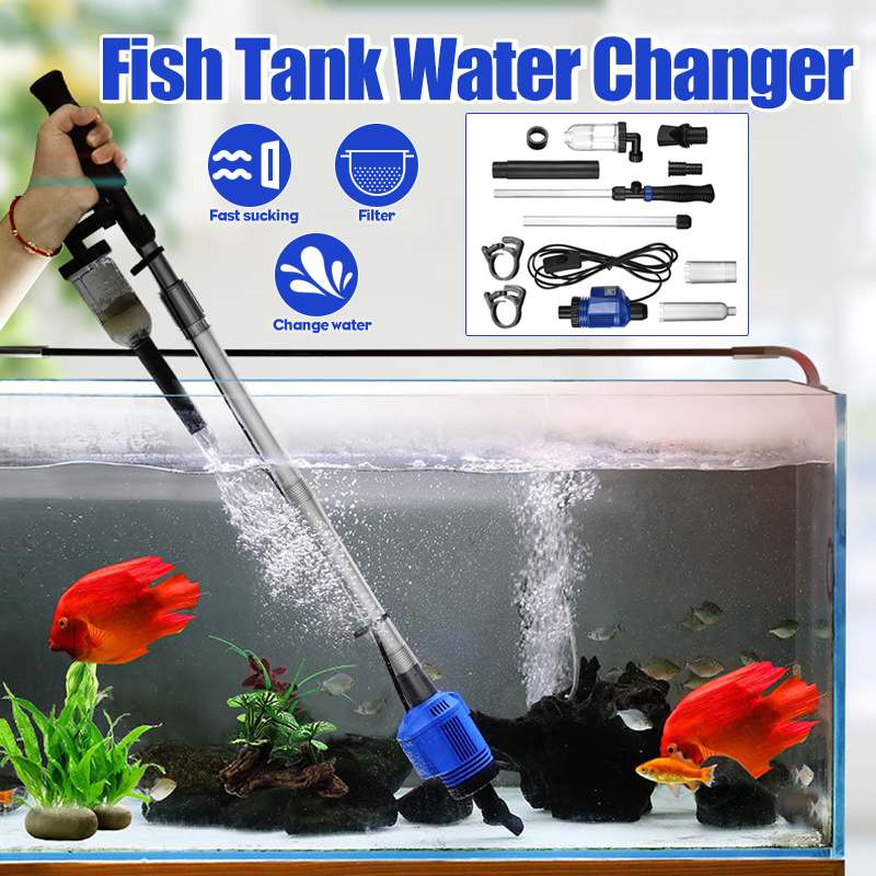 Efficient Electric Aquarium Water Change Pump Cleaning Tools Water Changer Gravel Cleaner Siphon For Fish Tank Water Filter Pump