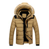 Men Jacket Thick Hooded Fur Collar Men Coats Casual Padded Men Jackets